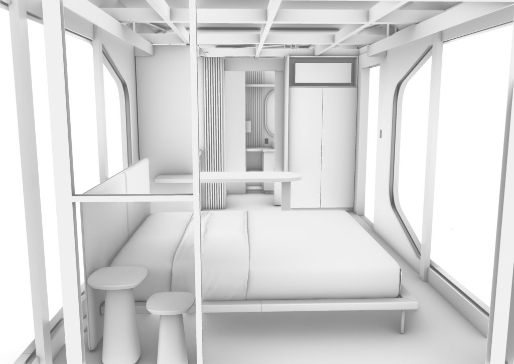 PLANTABAIXA E PERSPECTIVA - Modelo 1 Casa Capsula9